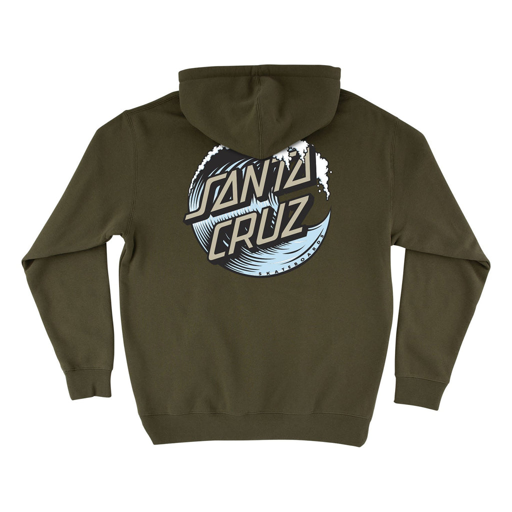 Santa Cruz Skateboards Hoody Wave Dot Pullover Army/Light Blue