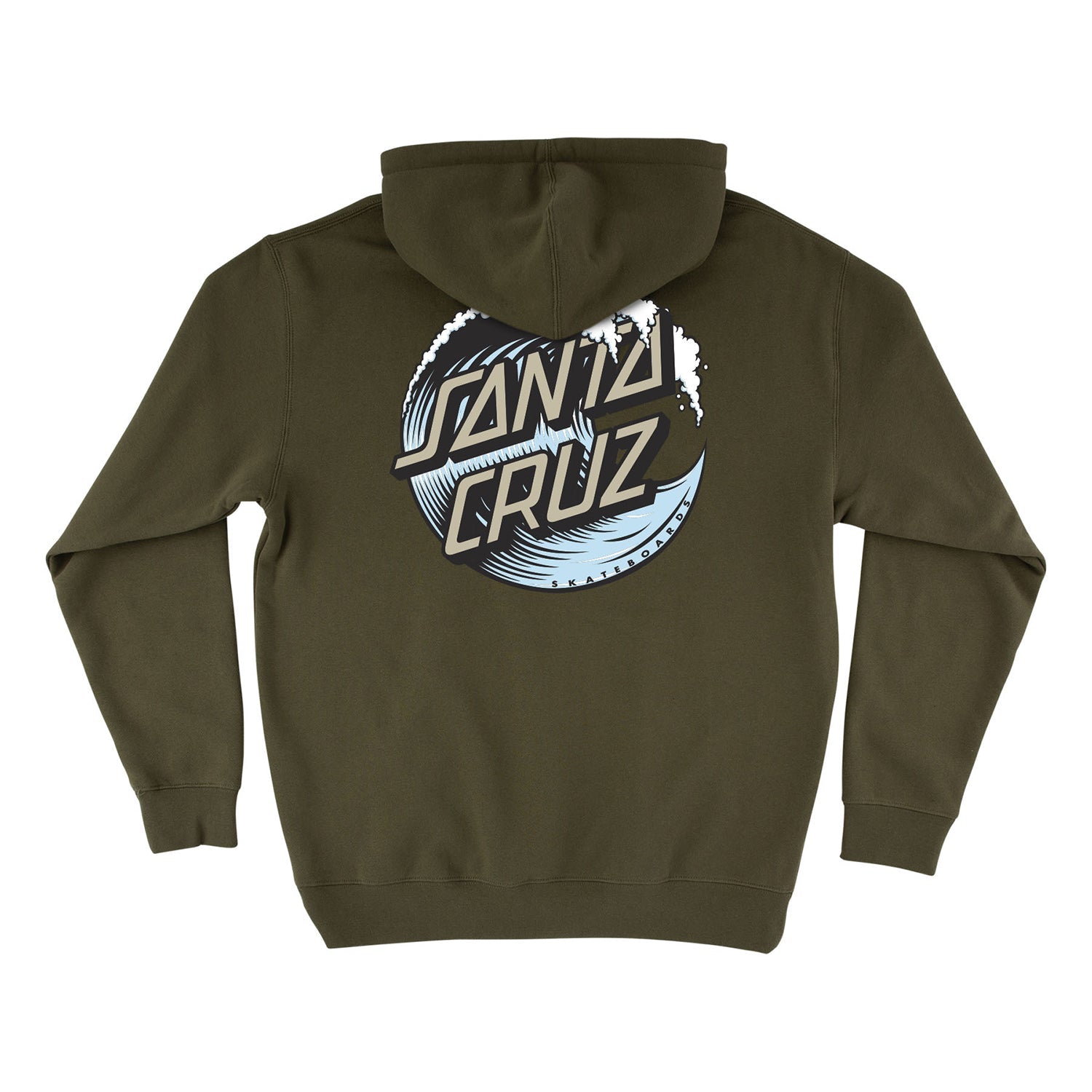 Santa Cruz Skateboards Hoody Wave Dot Pullover Army/Light Blue