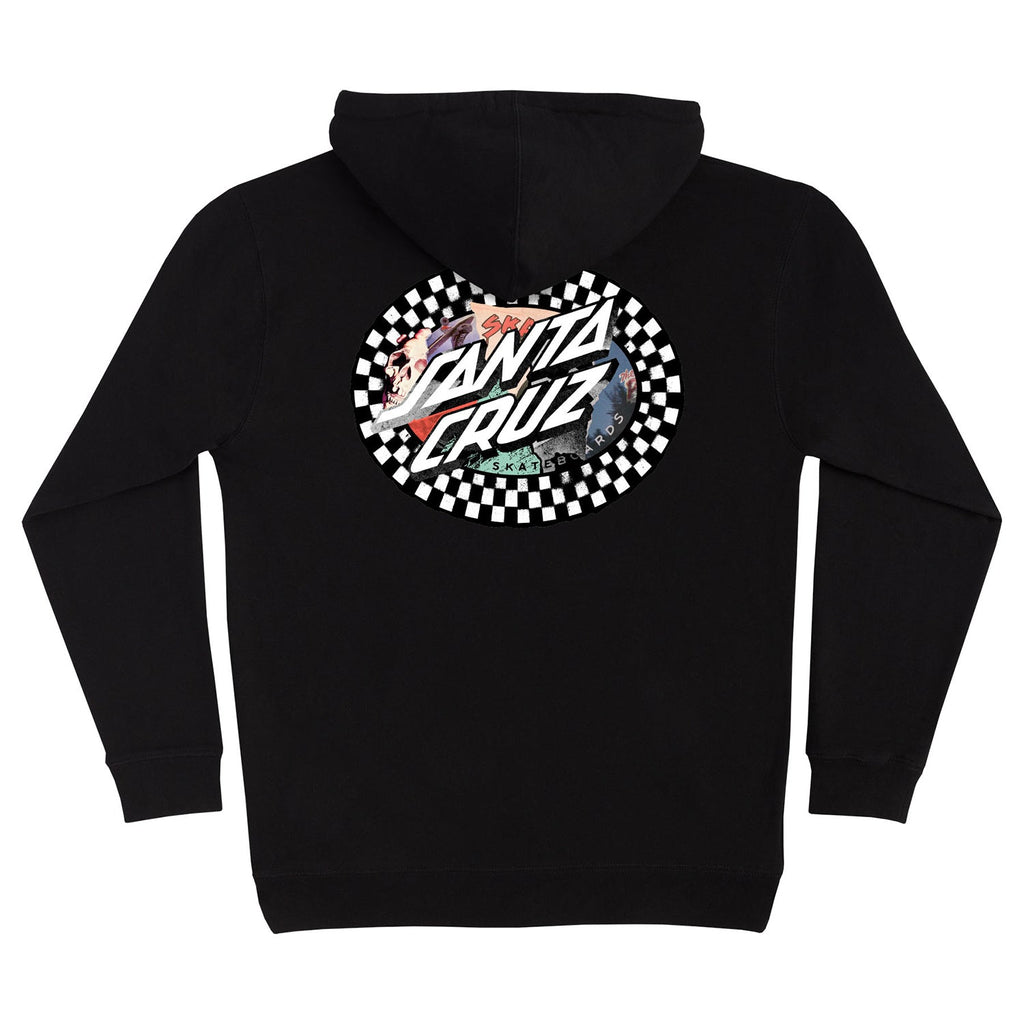 Santa Cruz Skateboards Hoody Collage Oval Dot Pullover Black