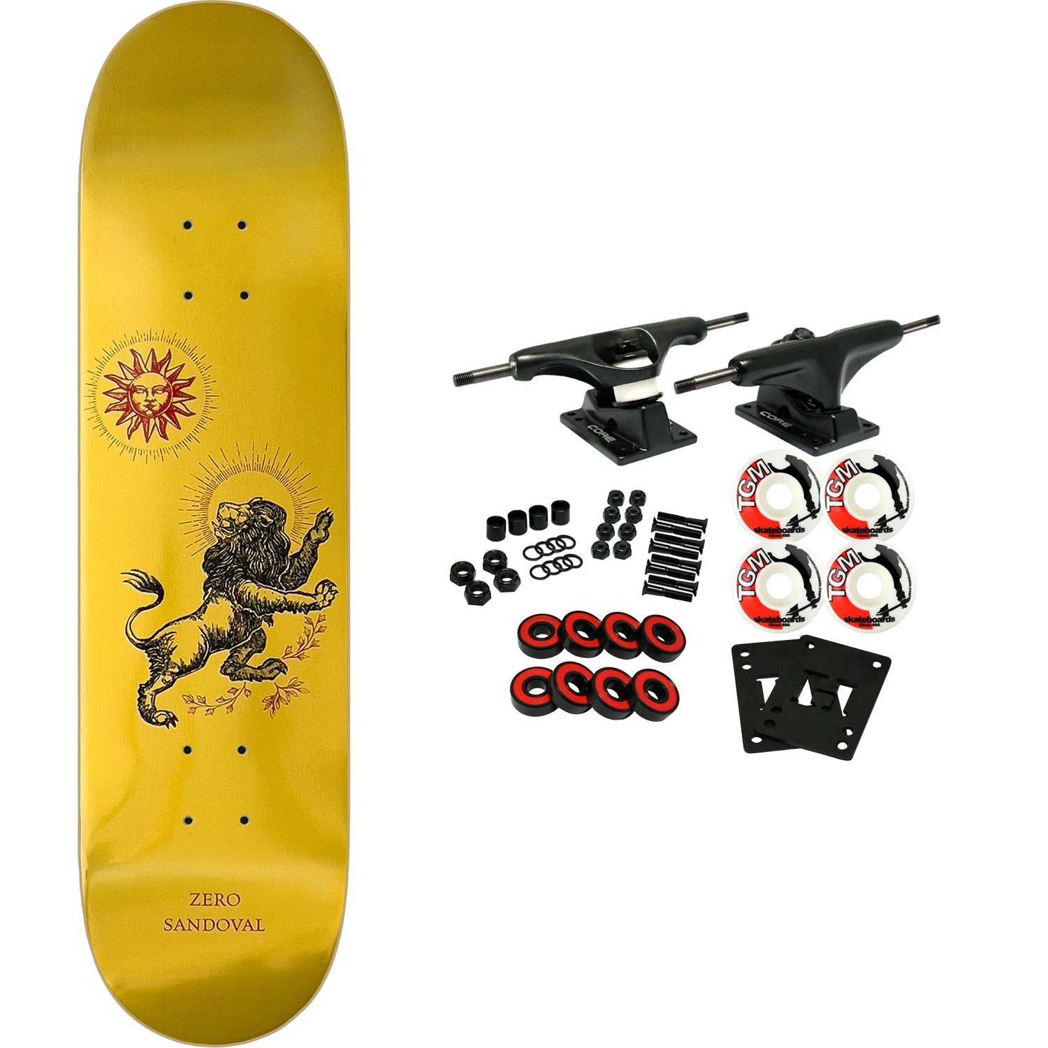 Zero Skateboard Complete Tommy Sandoval Lion 8.25" x 31.9"