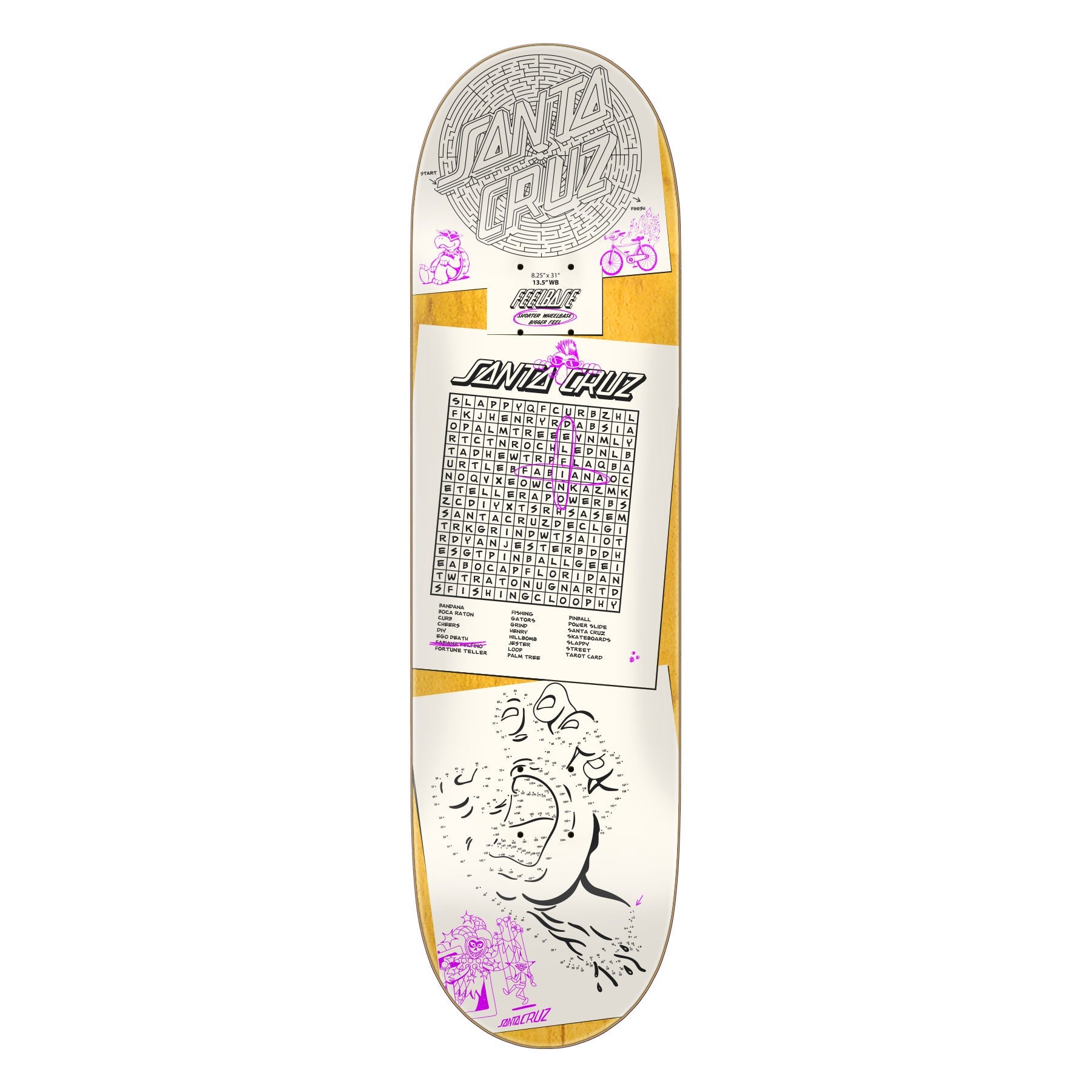 Santa Cruz Skateboard Complete Delfino Scribble FeelBase 8.25" x 31"