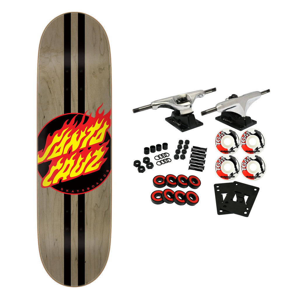Santa Cruz Skateboard Complete Flame Dot 8.6" x 31.95"