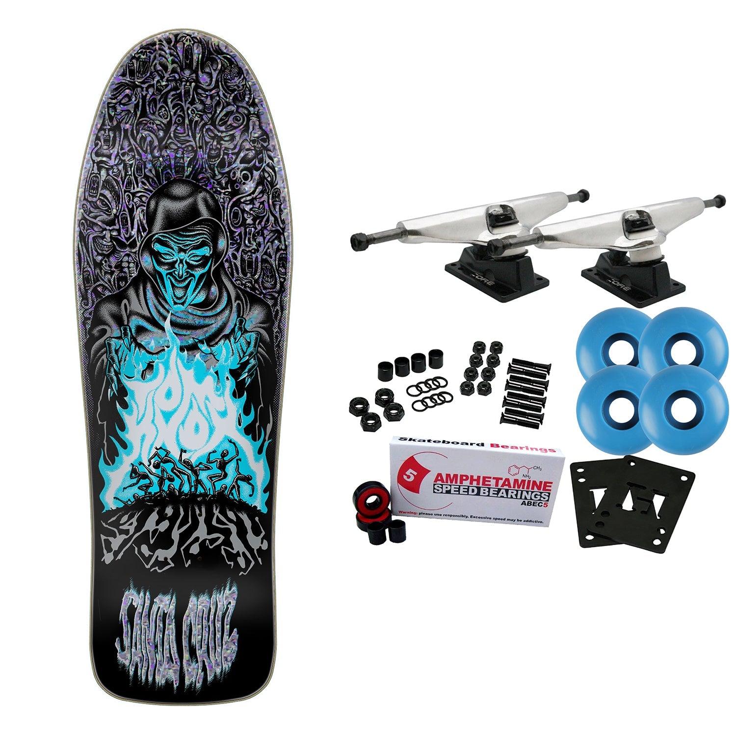 Santa Cruz Skateboard Complete Knox Firepit Reissue 10.07" x 31.275"