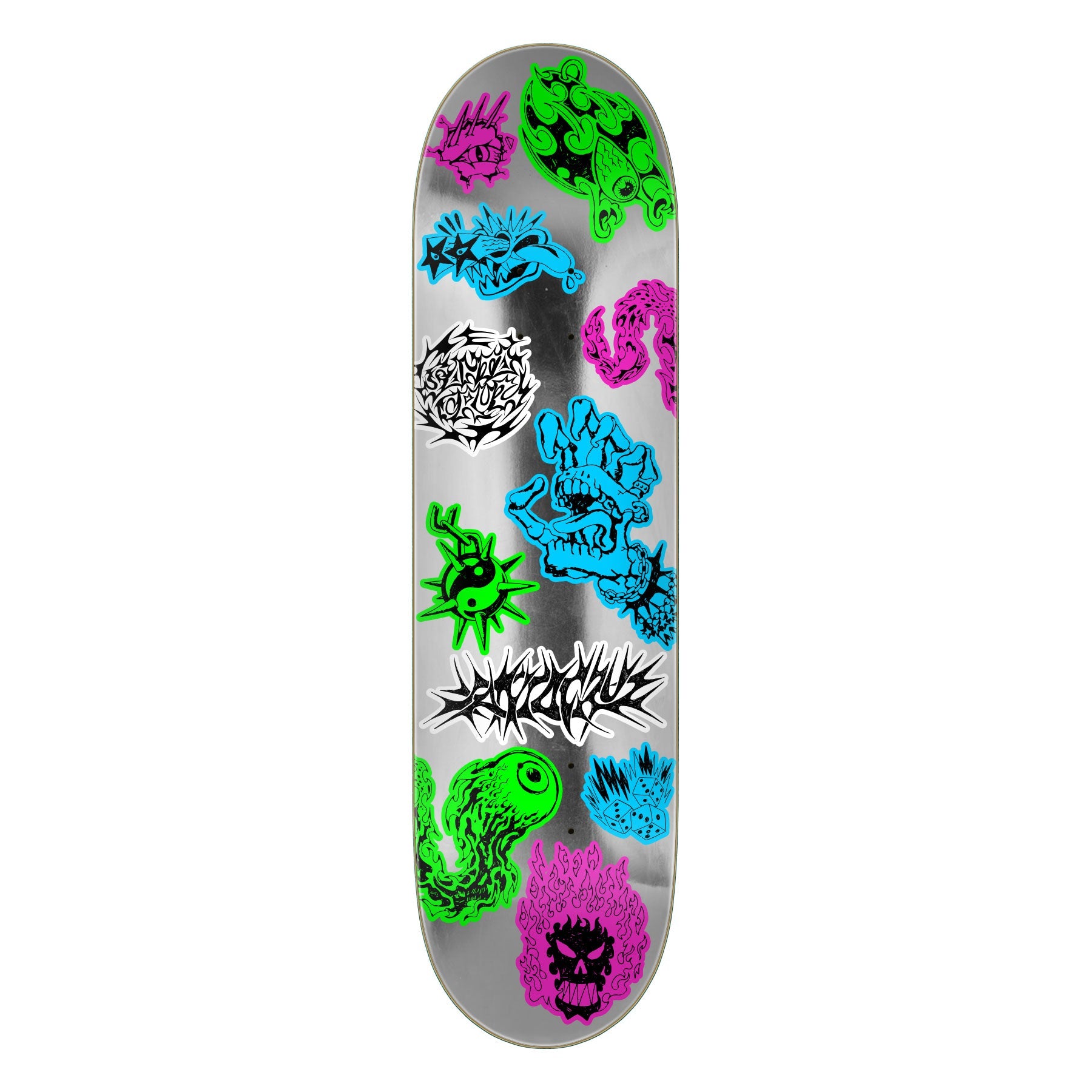 Santa Cruz Skateboard Deck Scribble Flash FeelBase 8.0" x 30.5"