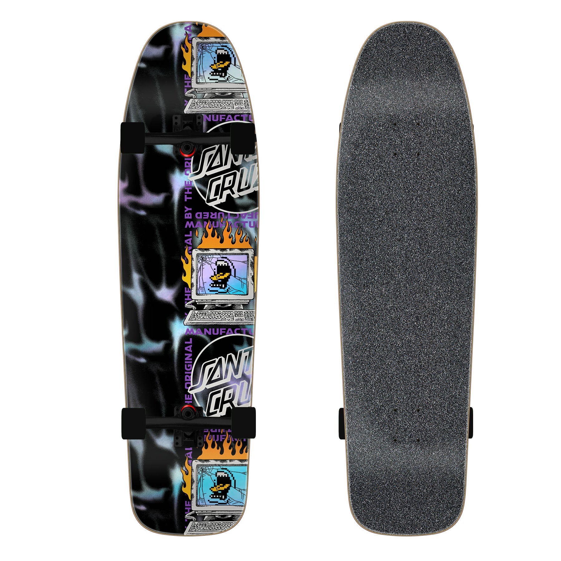 Santa Cruz Skateboard Cruiser Self Destruct Black 9.8" x 36.02"