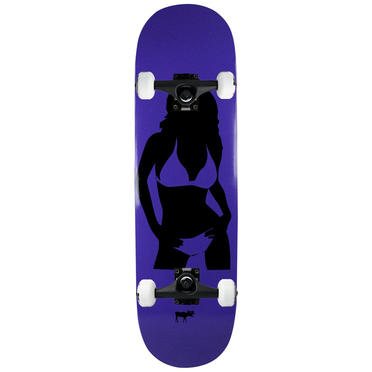 Moose Skateboard Complete Girl Silhouette Purple 8.25"