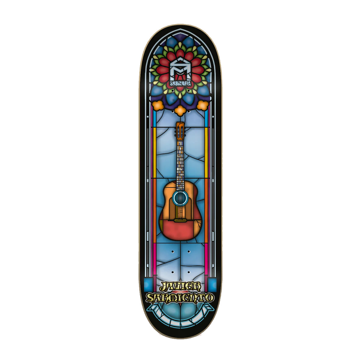 Skate Mafia Skateboard Deck Sarmiento Stained Glass 7.75" x 31.43"