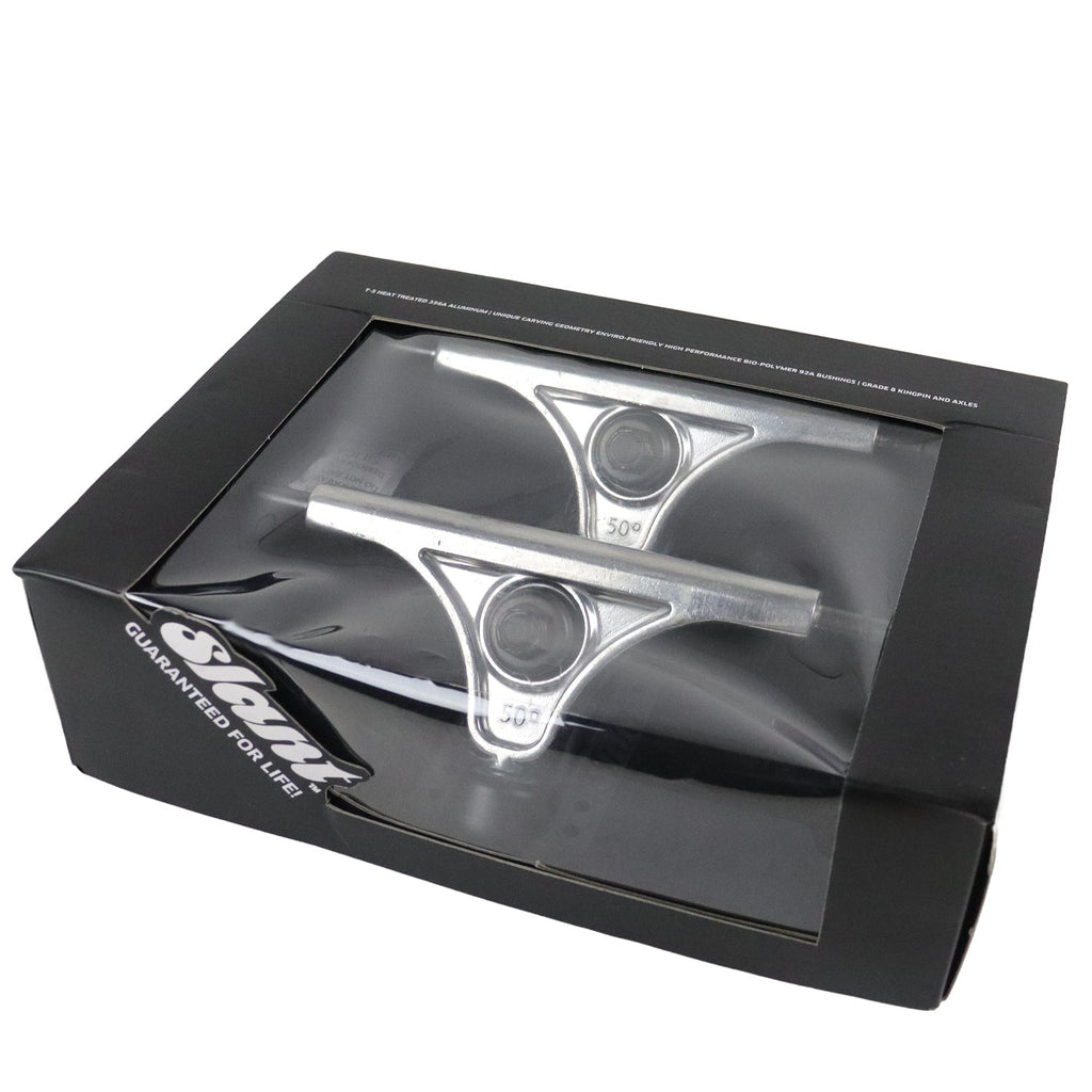 Slant Longboard Trucks Reverse Kingpin Raw/Black 150 (8.5" Axle)