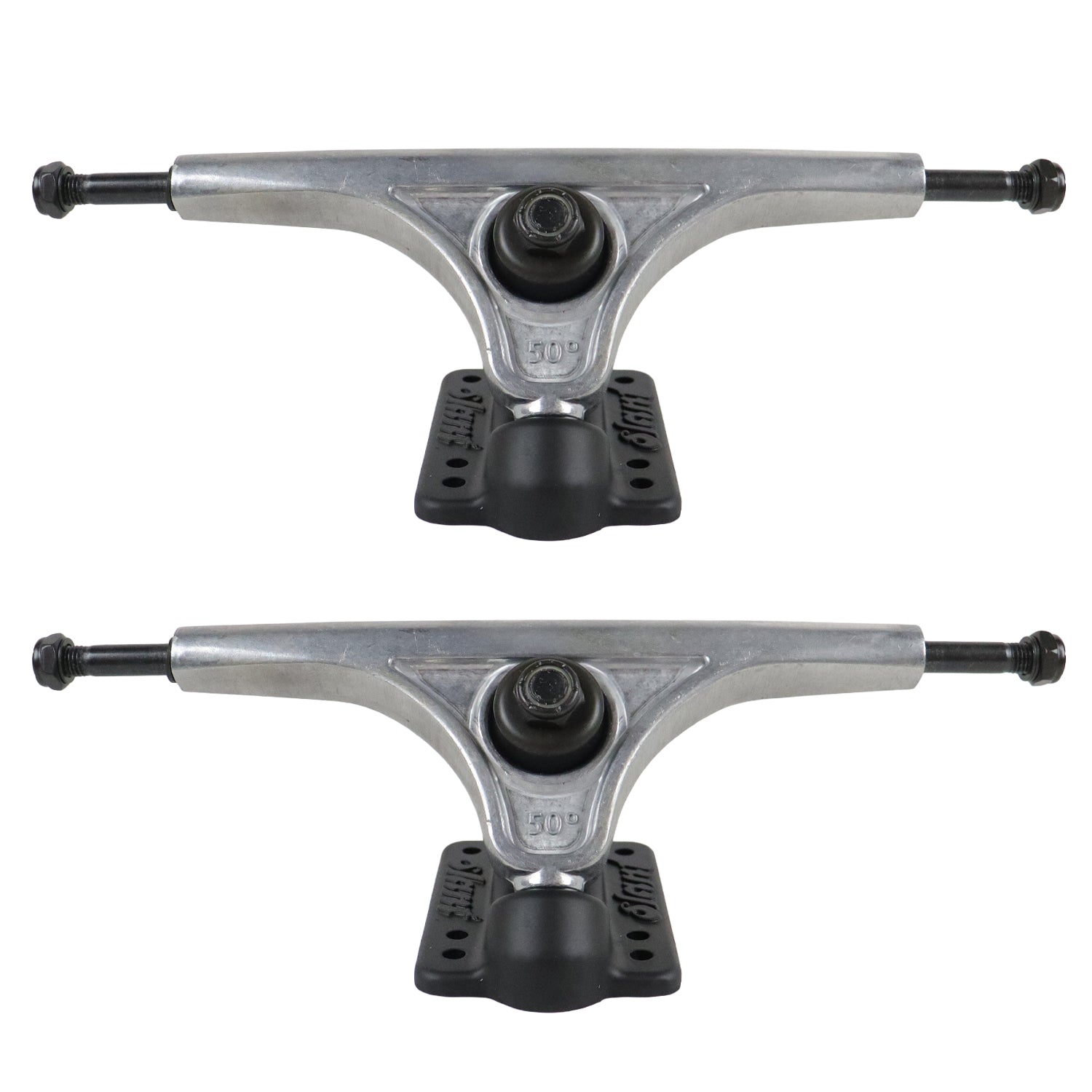 Slant Longboard Trucks Reverse Kingpin Raw/Black 180 (9.75" Axle)