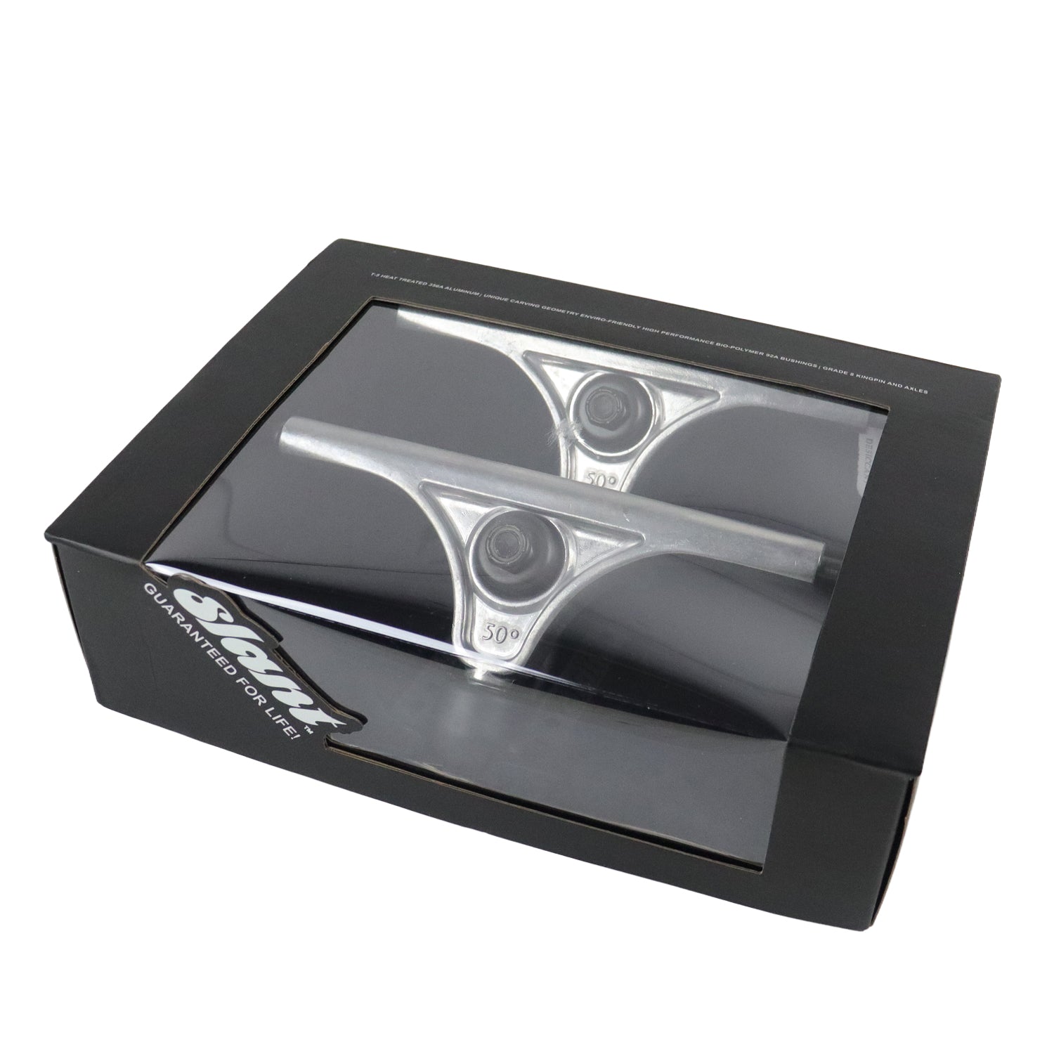 Slant Longboard Trucks Reverse Kingpin Raw/Black 180 (9.75" Axle)