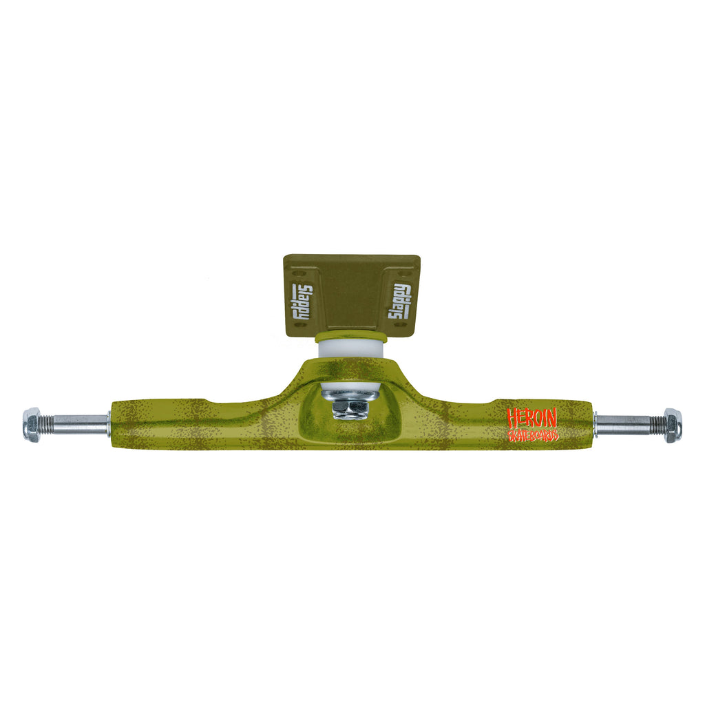 Slappy X Heroin Skateboard Trucks ST1 Hollow Pickle Green 11" (Pair)