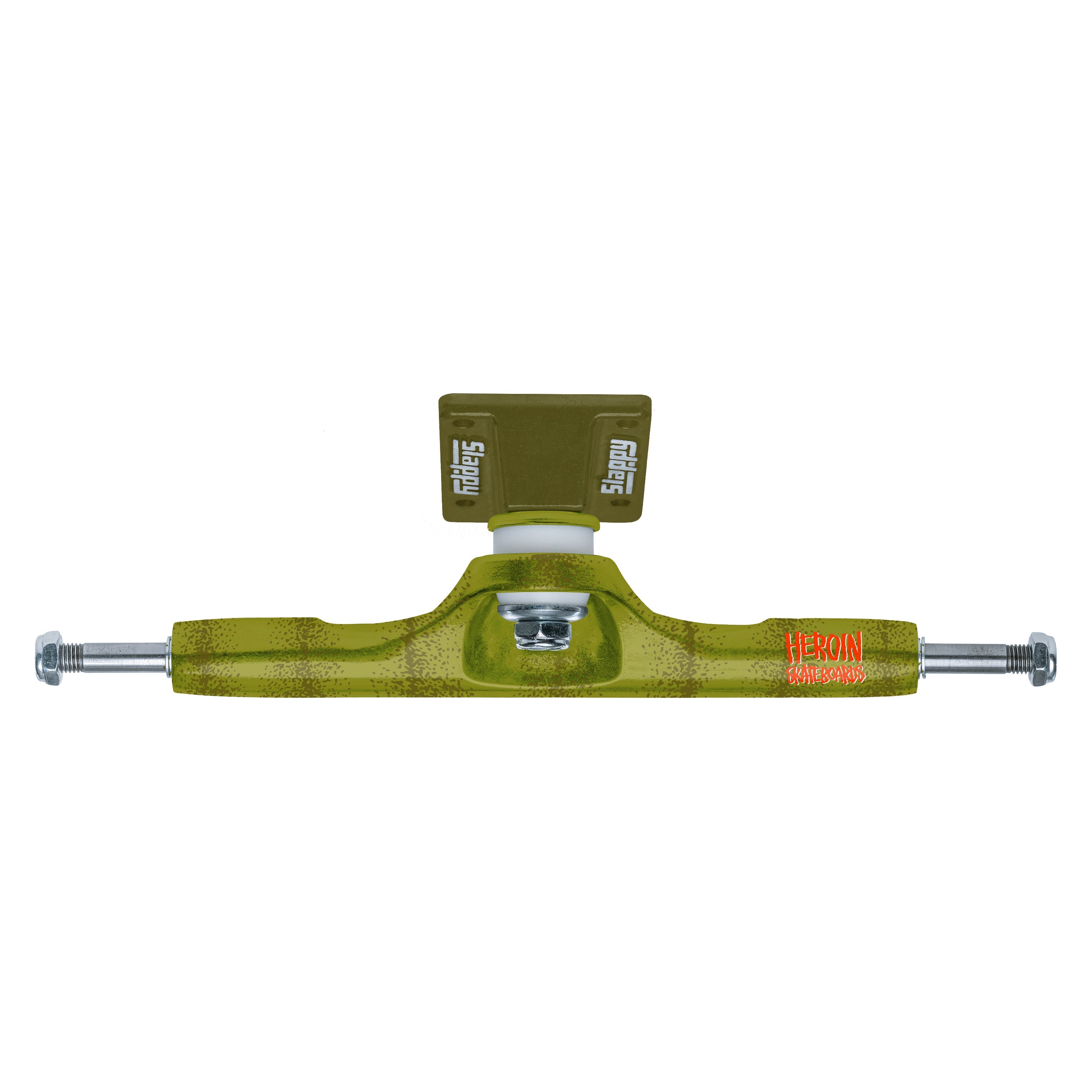 Slappy X Heroin Skateboard Trucks ST1 Hollow Pickle Green 11" (Pair)