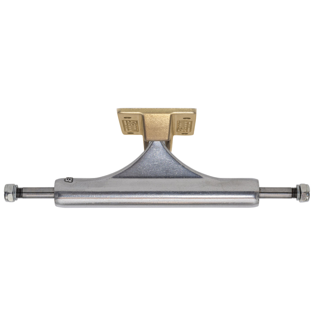 Slappy Skateboard Trucks Inverted Hollow Lights Ultra Low Kingpin 8.25" Polished/Gold/Gold