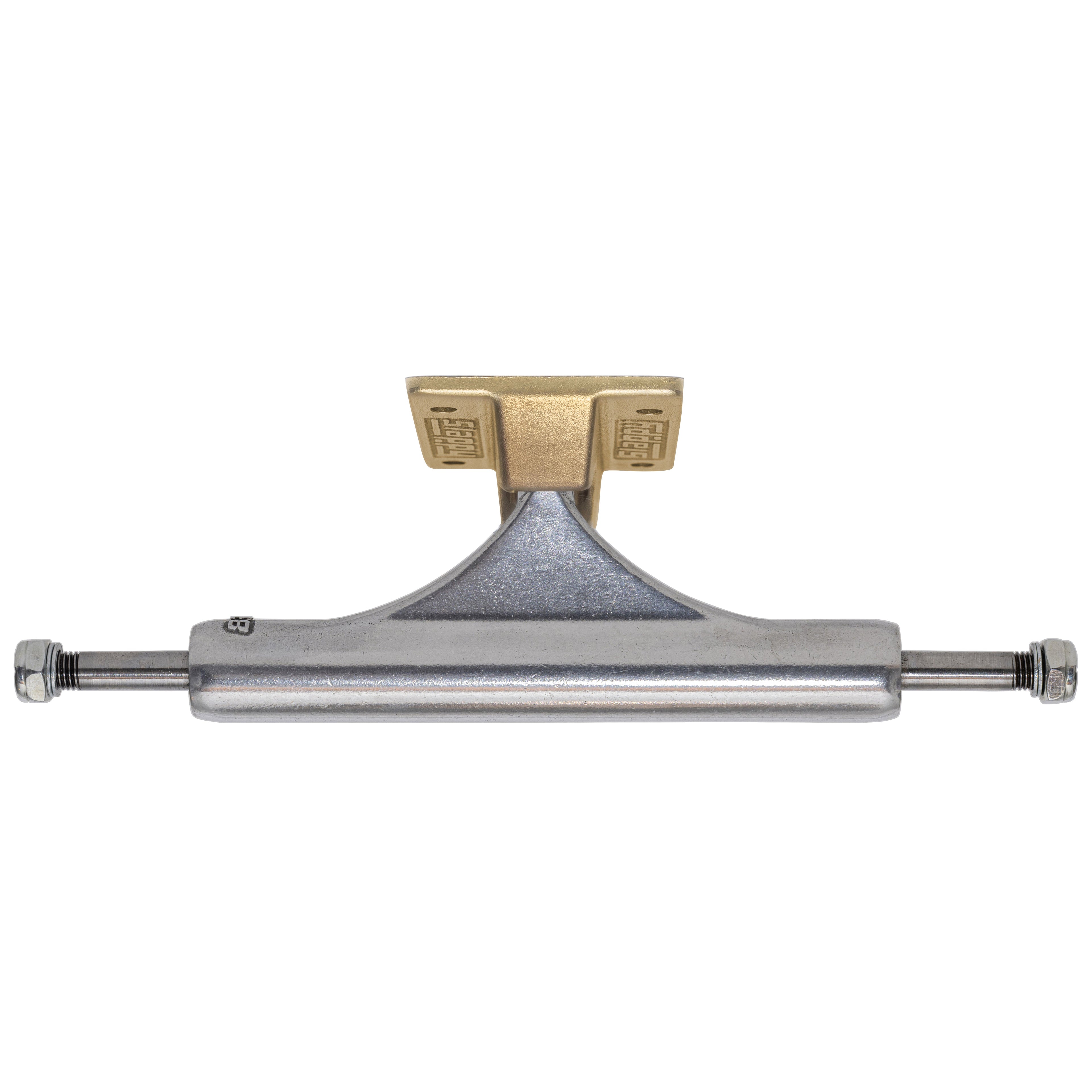 Slappy Skateboard Trucks Inverted Hollow Lights Ultra Low Kingpin 8.25" Polished/Gold/Gold