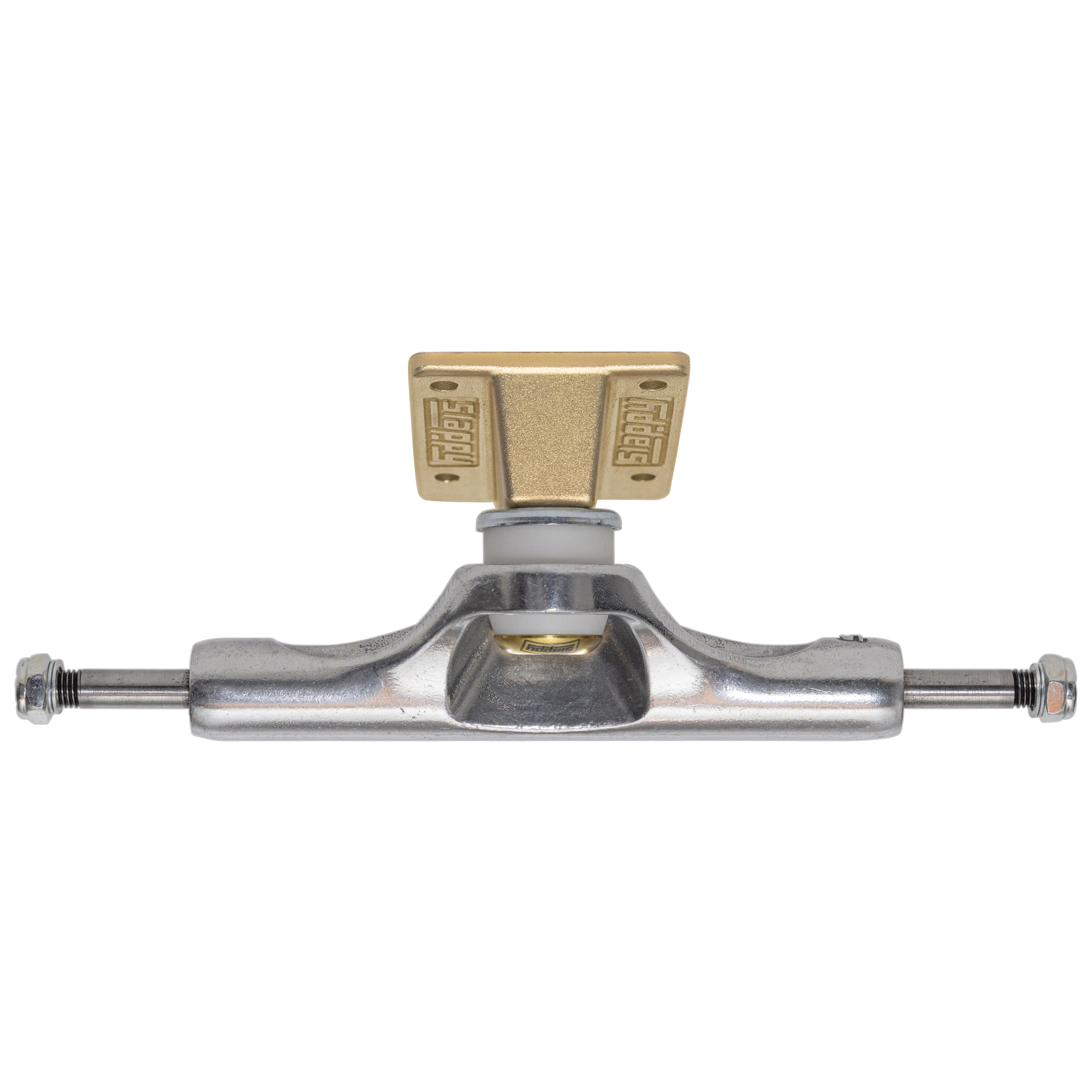 Slappy Skateboard Trucks Inverted Hollow Lights Ultra Low Kingpin 8.0" Polished/Gold/Gold