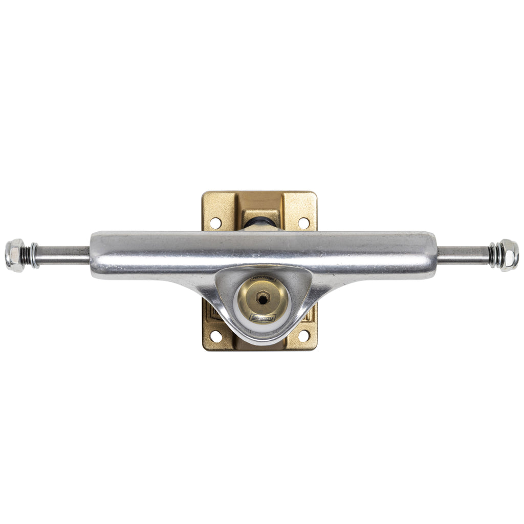 Slappy Skateboard Trucks Inverted Hollow Lights Ultra Low Kingpin 8.0" Polished/Gold/Gold