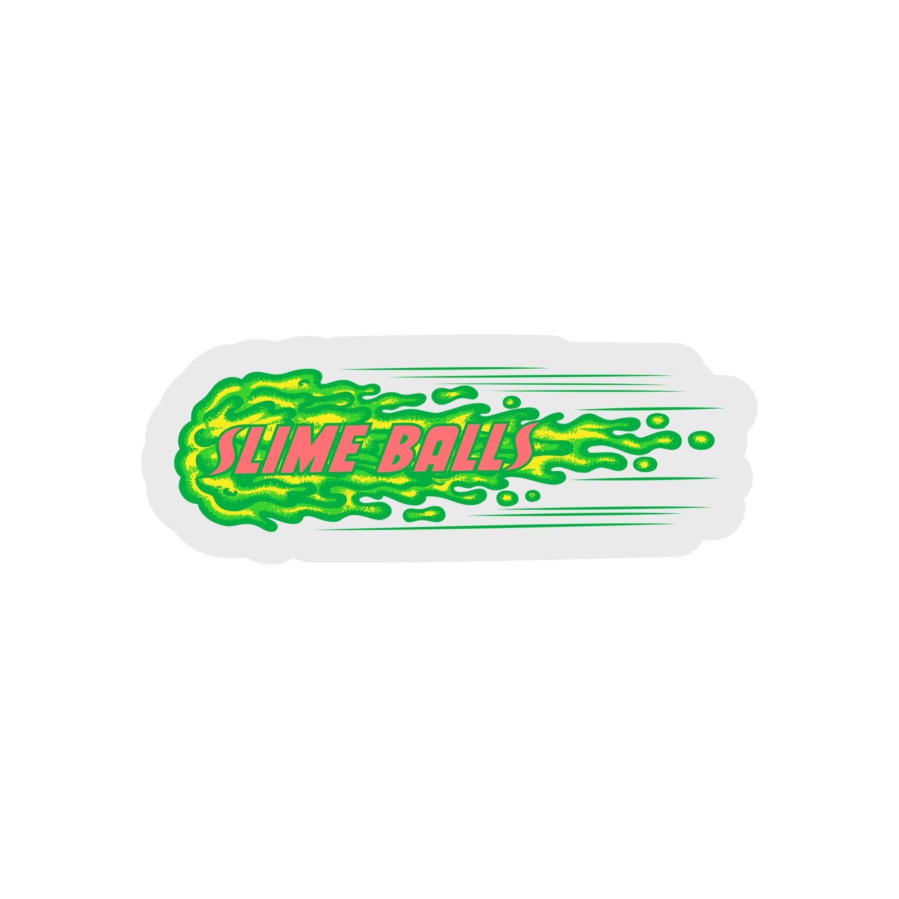 Slimeballs Wheels Skateboard Sticker Snot Rocket Green 3.5" x 1.25"