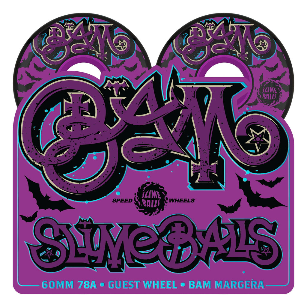 Bam Margera Signature Edition Complete Skateboard - Heroin Deck, Slappy Trucks, Slime Balls Wheels, Independent Bearings