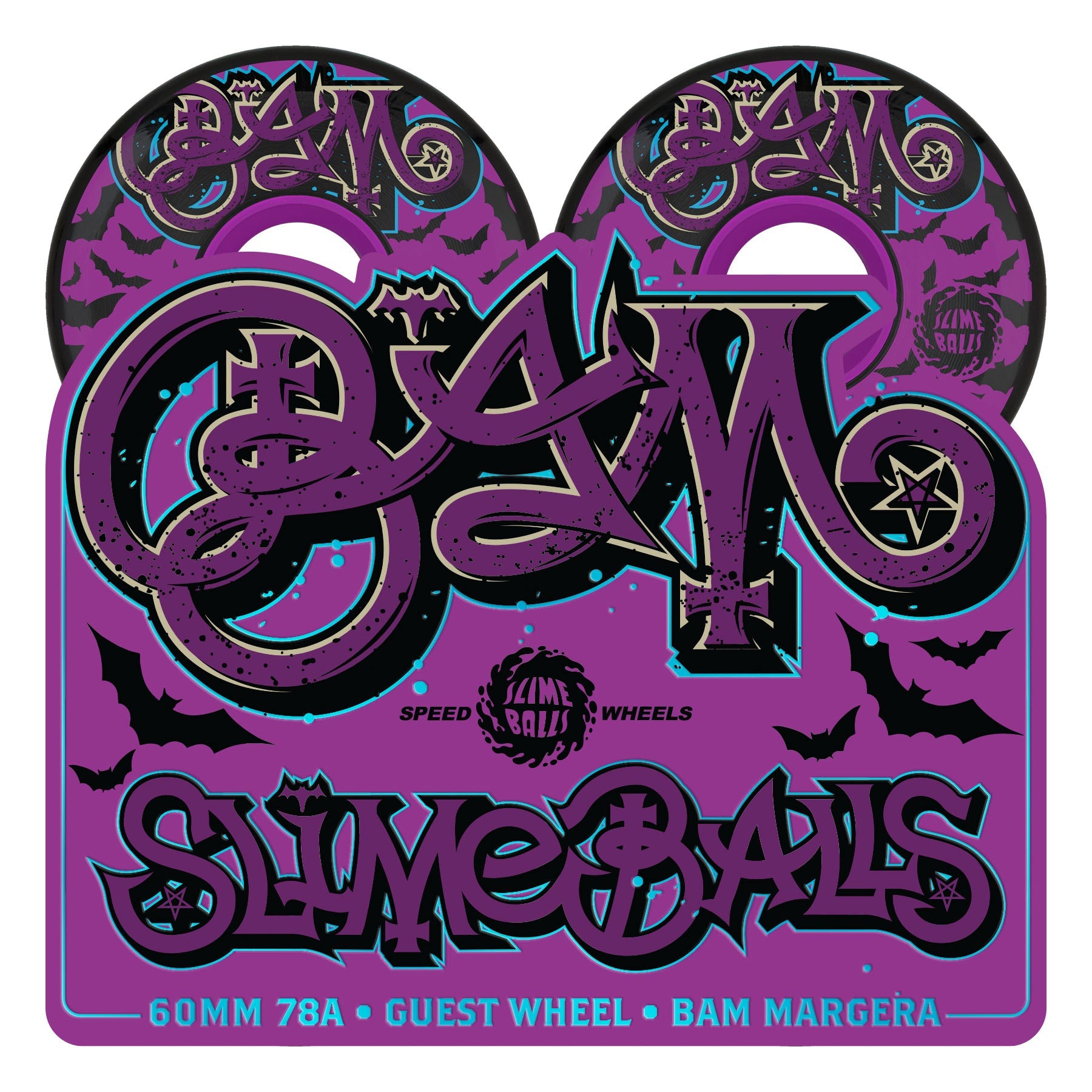 Bam Margera Signature Edition Complete Skateboard - Heroin Deck, Slappy Trucks, Slime Balls Wheels, Independent Bearings