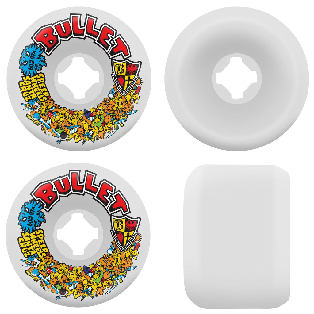 Slime Balls Skateboard Wheels 60mm Bullet Riot Vomits 97A White