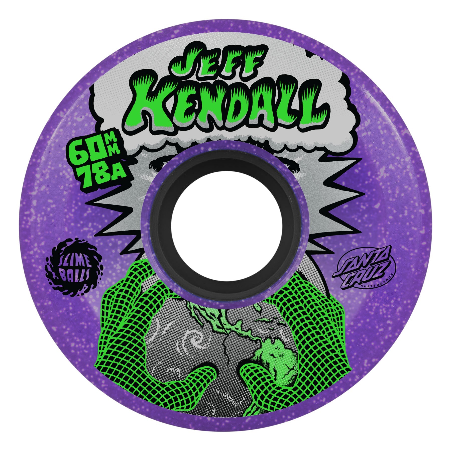 Slime Balls Skateboard Wheels 60mm Kendall End of the World Reissue OG Slime 78A Purple
