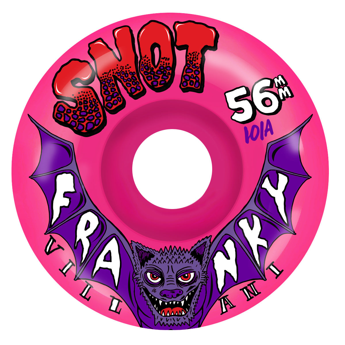 Snot Skateboard Wheels 56mm Franky Villani Classic 101A Neon Pink