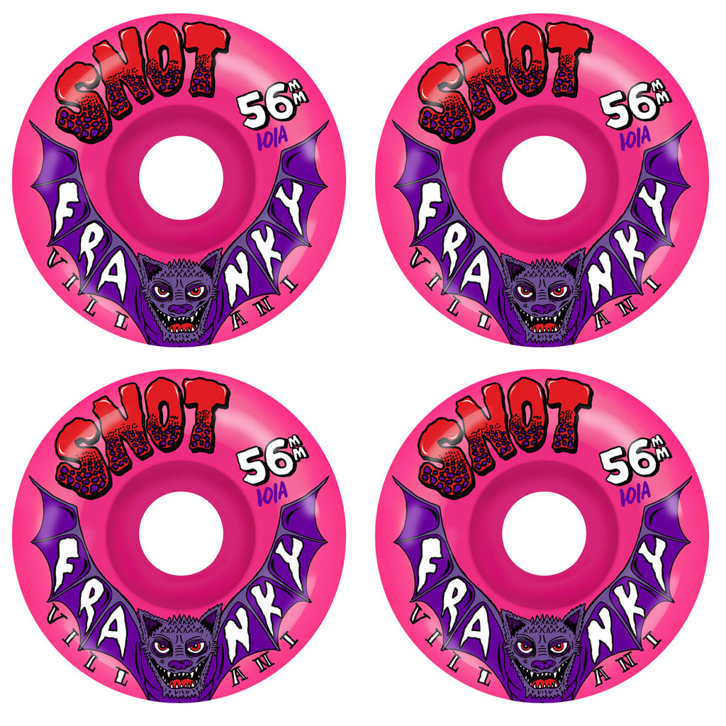 Snot Skateboard Wheels 56mm Franky Villani Classic 101A Neon Pink