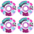 Snot Skateboard Wheels 58mm Nolan Houghton Spiral Wide Boys 99A Pink Swirl