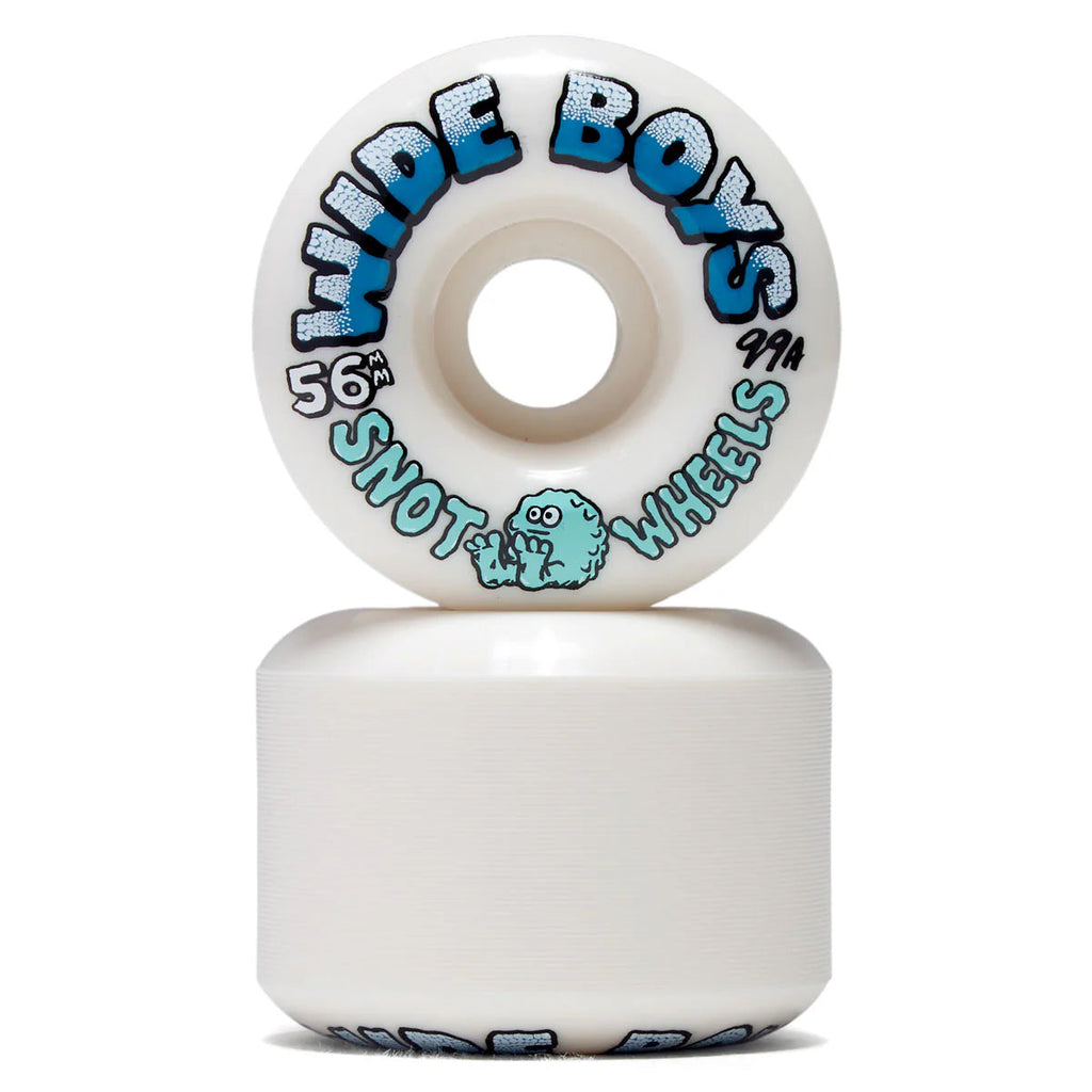 Snot Wheel Co. Skateboard Wheels 56mm Wide Boys 99A White