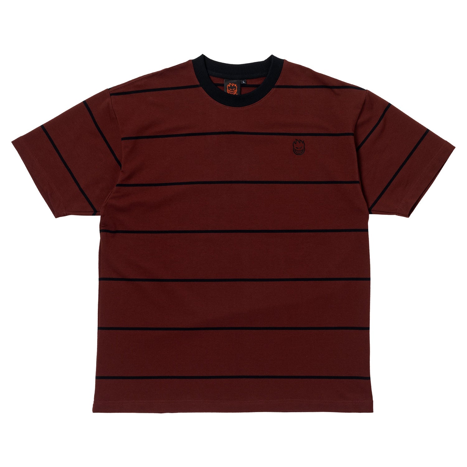 Spitfire Wheels Shirt Bighead Embroidered Stripe Burgundy/Black