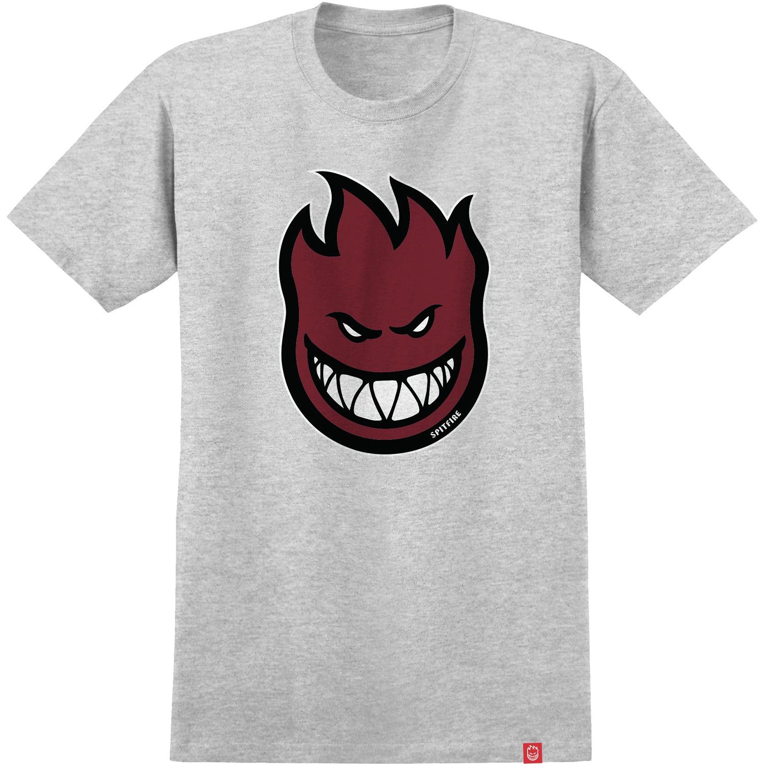 Spitfire Wheels Shirt Bighead Fill Heather Grey/Red