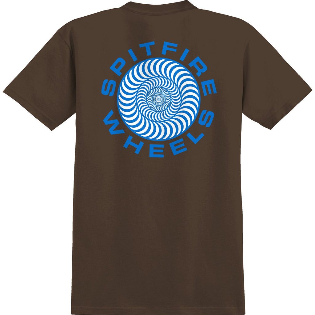 Spitfire Wheels Shirt Classic 87 Swirl Fill Dark Chocolate/Blue