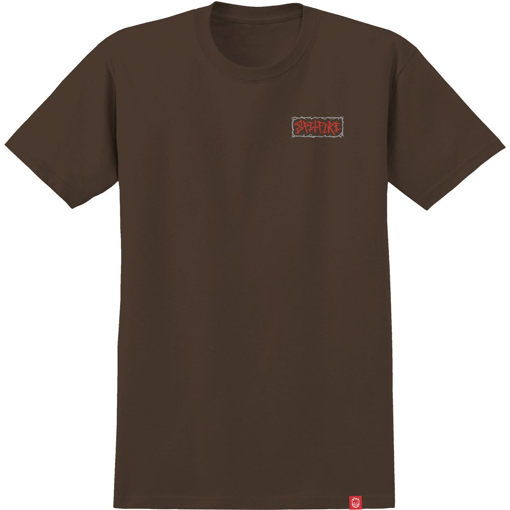 Spitfire Wheels Shirt Gas Mask Dark Chocolate