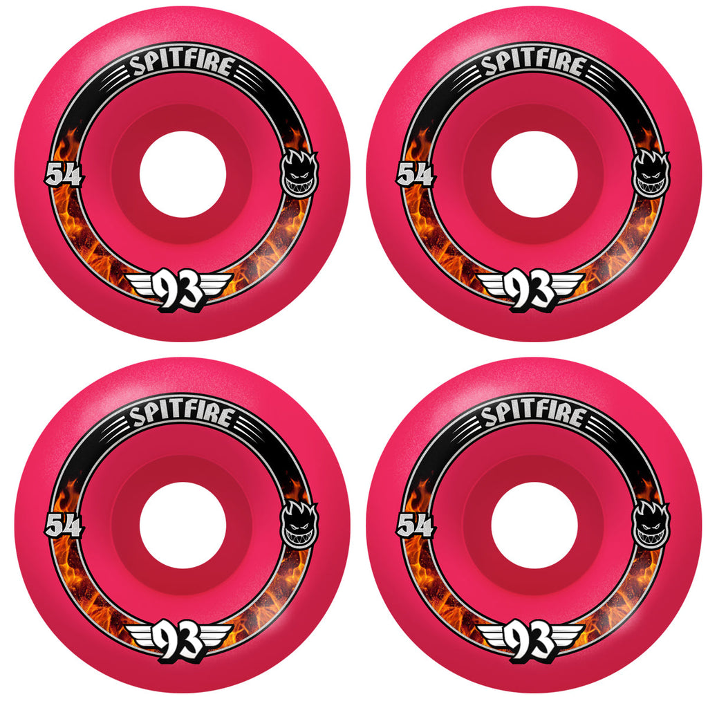 Spitfire Skateboard Wheels 54mm F4 93A Radial Pink