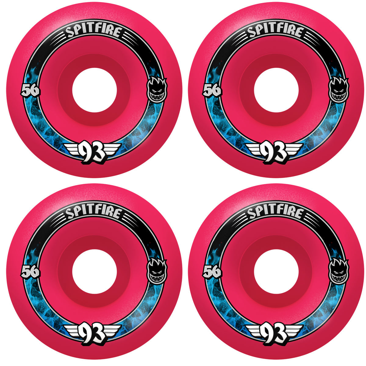 Spitfire Skateboard Wheels 56mm F4 93A Radial Pink