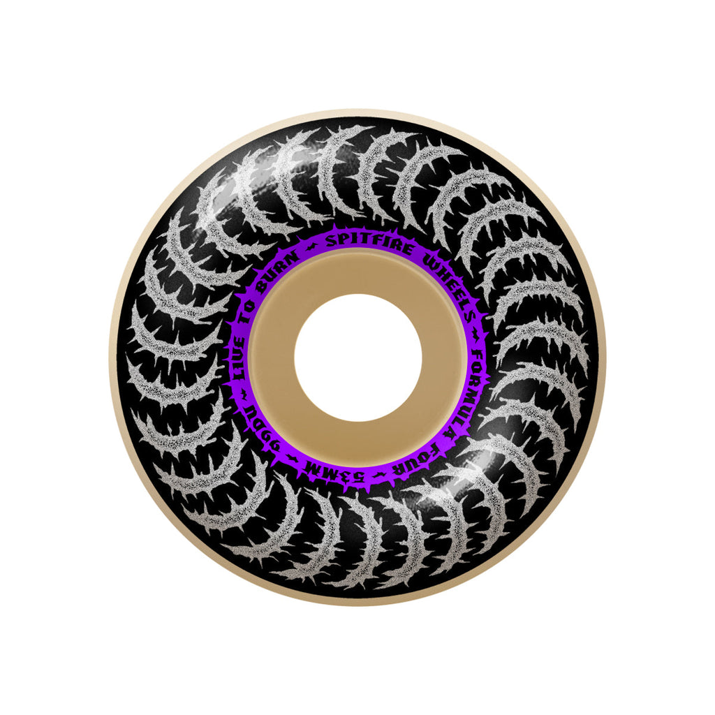 Spitfire Skateboard Wheels 53mm F4 99A Deathmask II Classic Natural