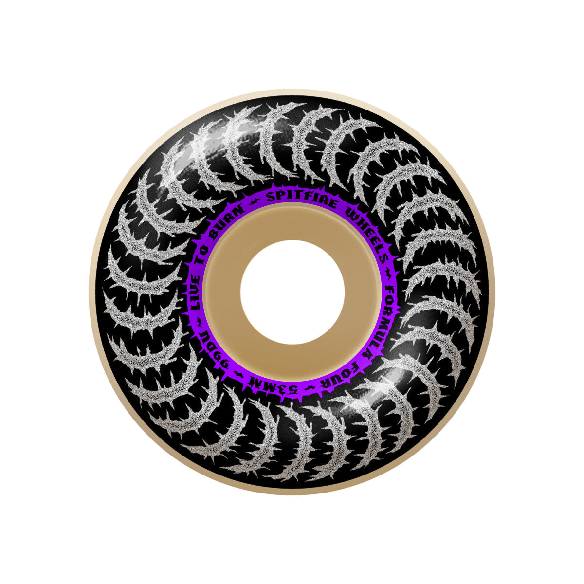 Spitfire Skateboard Wheels 53mm F4 99A Deathmask II Classic Natural