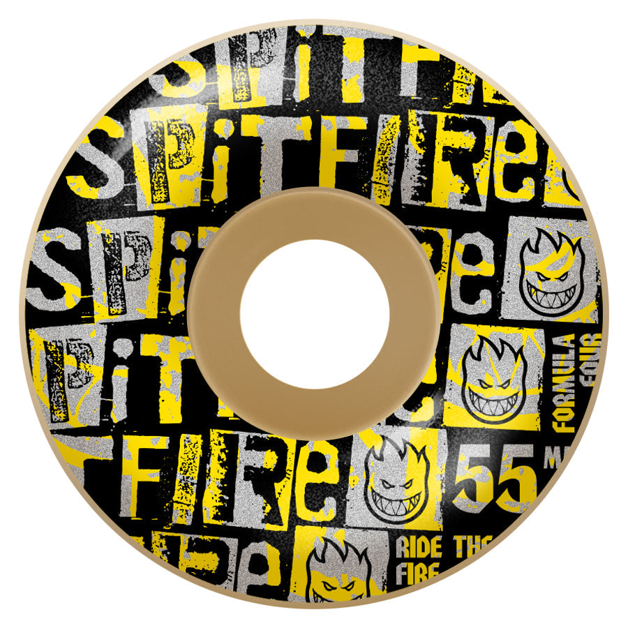 Spitfire Skateboard Wheels 55mm F4 99A Ransom Radial Natural