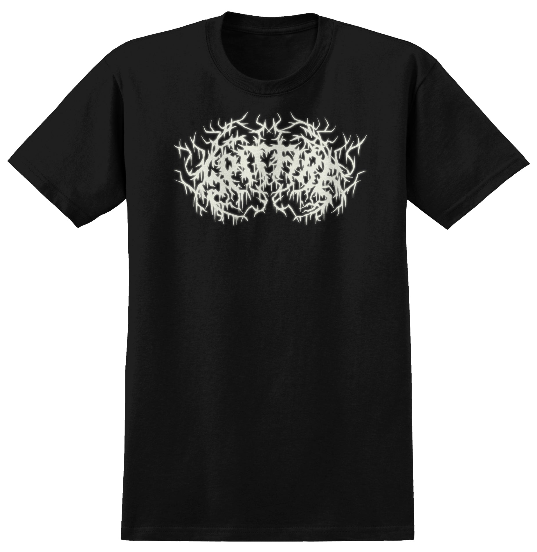 Spitfire Wheels Shirt Deathmask Script Glow Black