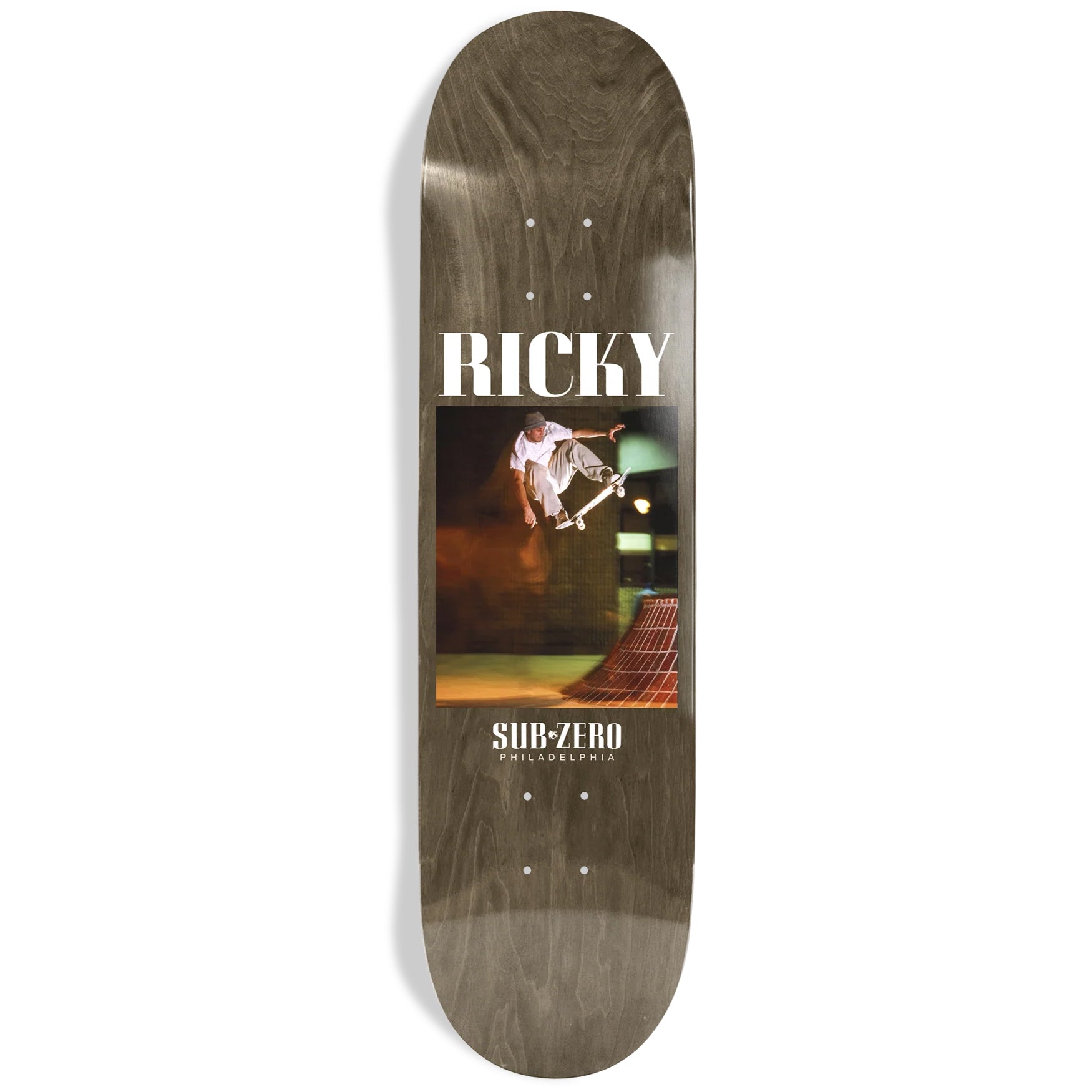 Sub Zero Skateboard Deck Ricky Oyola Tribute 8.5" x 31.95" Brown