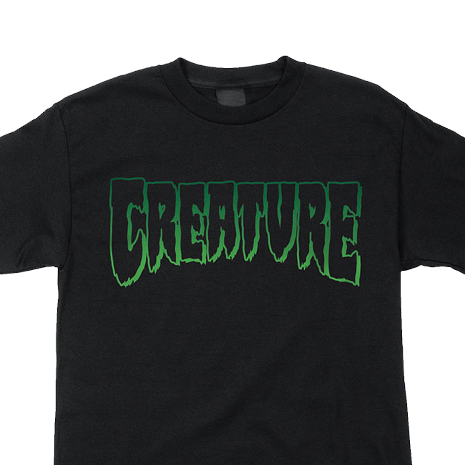 Creature Skateboard Shirt Logo Outline Black