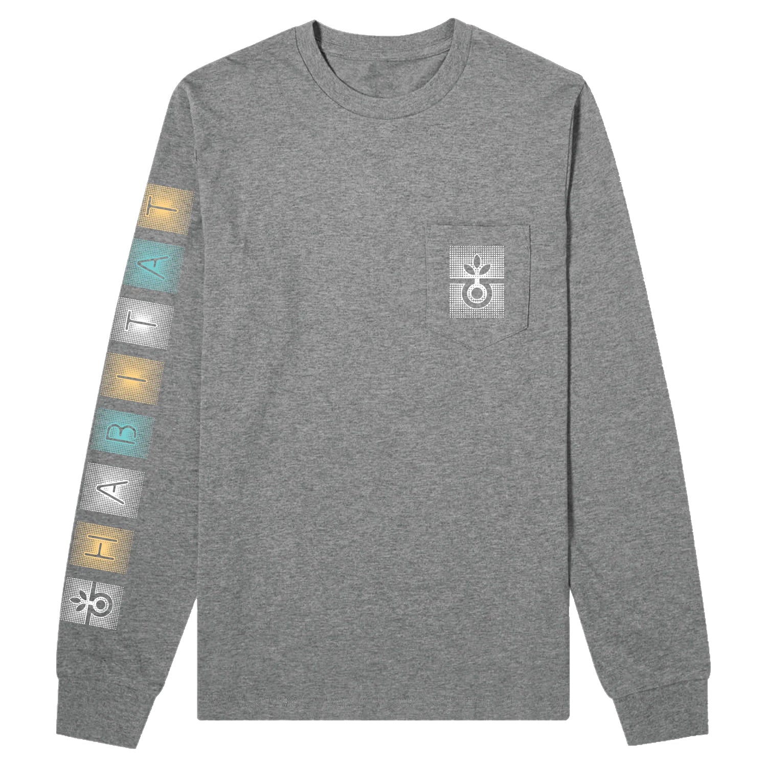 Habitat Skateboards Longsleeve Dot Gain Heather Grey