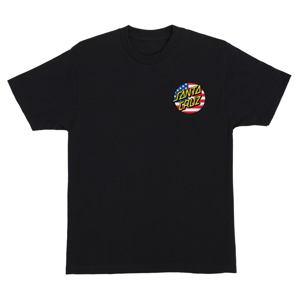 Santa Cruz Skateboards Shirt July 4th Dot V2 Black