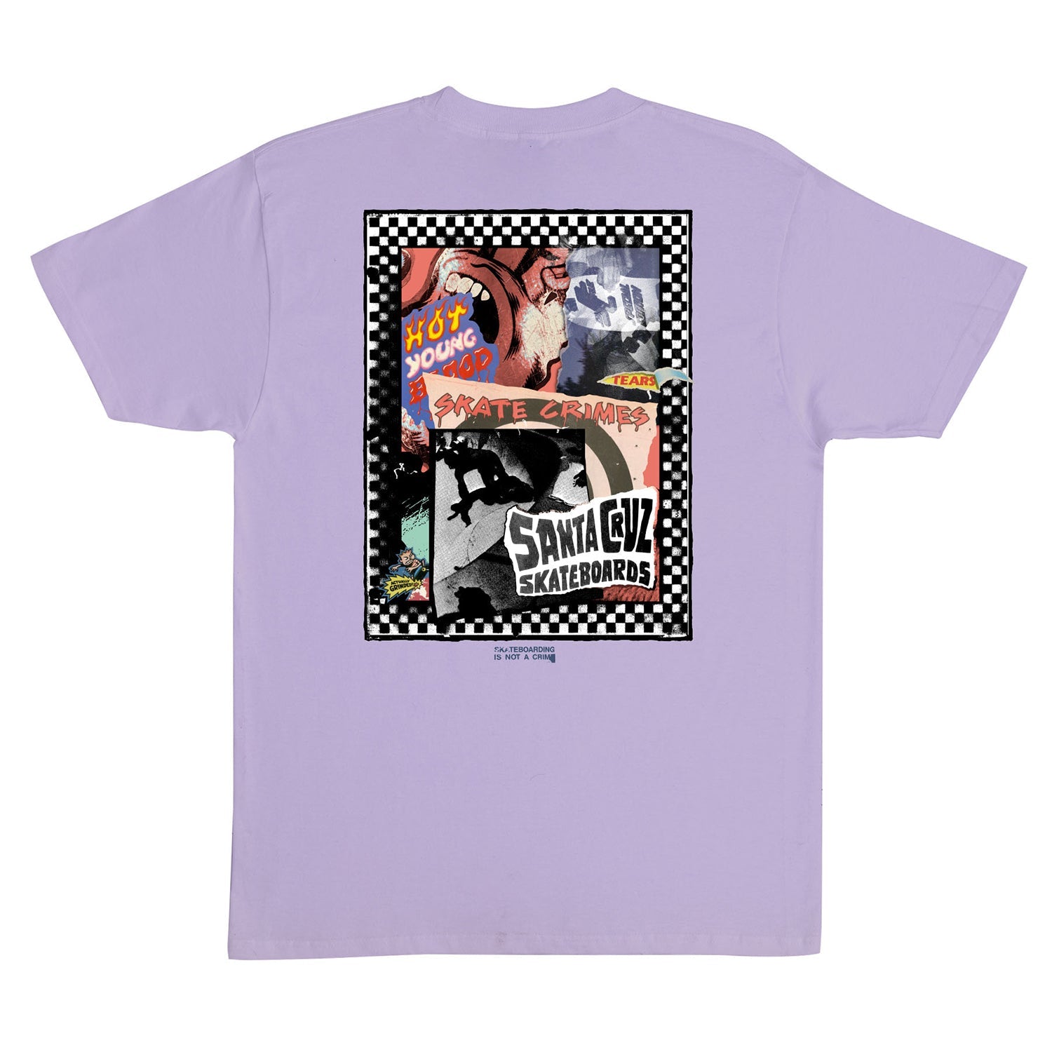 Santa Cruz Skateboards Shirt Ad Collage Orchid