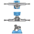 Slappy Skateboard Trucks Inverted Hollow Lights Ultra Low Kingpin 8.25" Silver/Light Blue