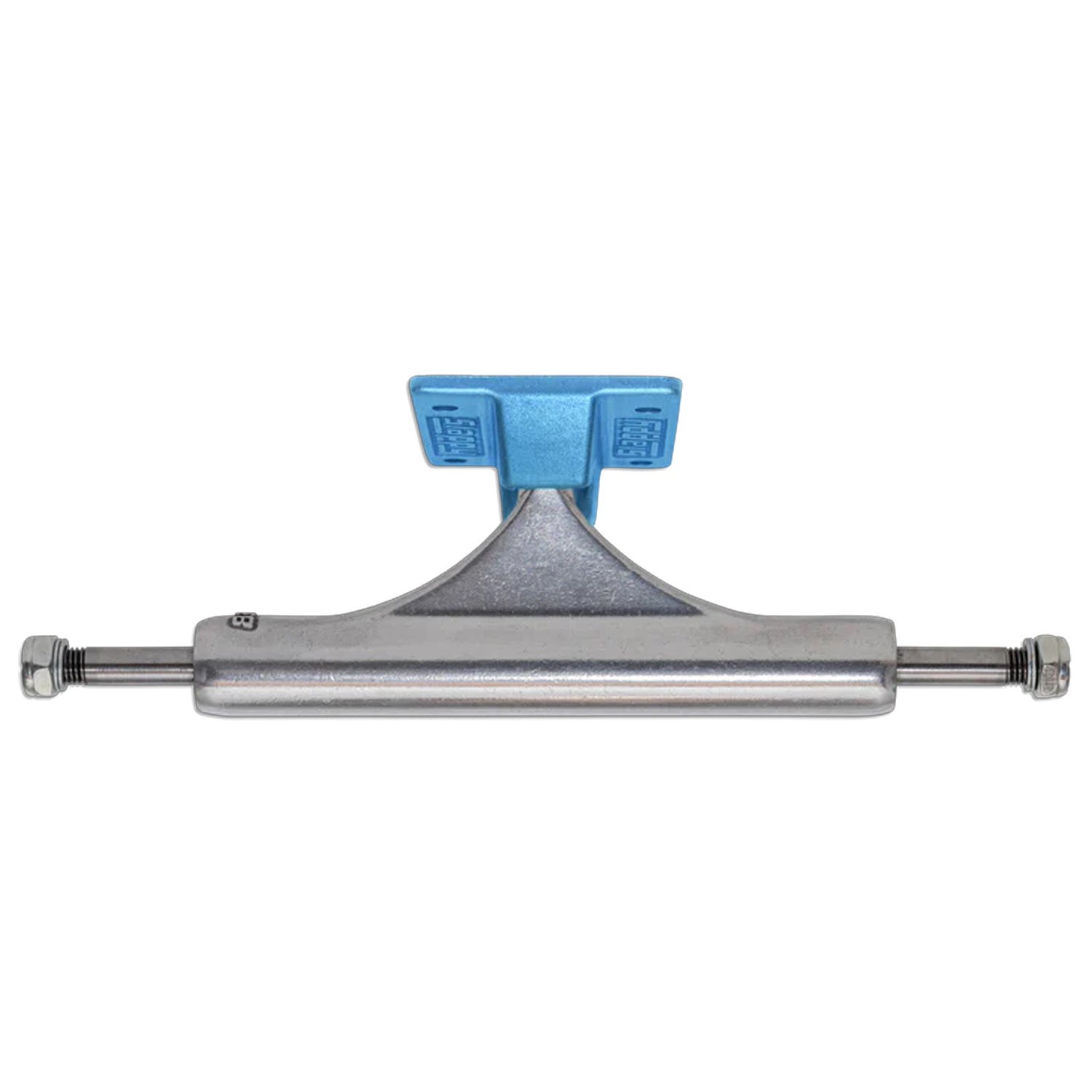 Slappy Skateboard Trucks Inverted Hollow Lights Ultra Low Kingpin 8.5" Silver/Light Blue