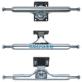 Slappy x Heroin Skateboard Trucks ST1 Hollow Wide Boys 10.5" Silver/Black Pair