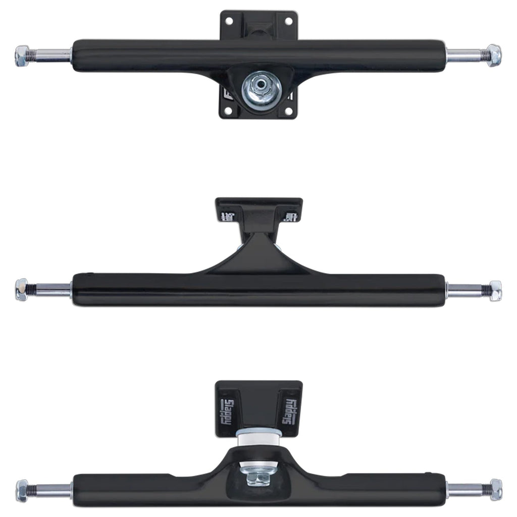 Slappy Skateboard Trucks ST1 Hollow Matte Black 13.0" Pair
