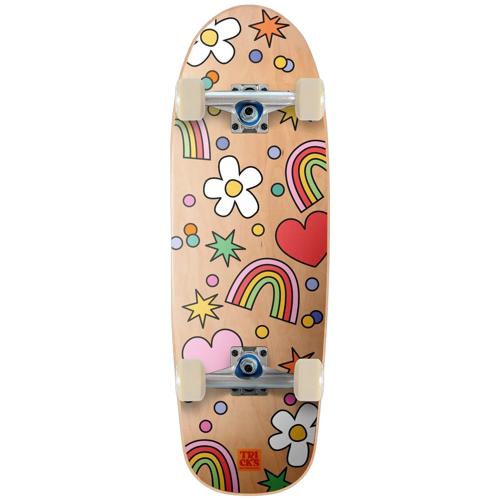 Tricks Skateboard Complete Fun Mini Cork Top Brown 8.25" x 25.75"