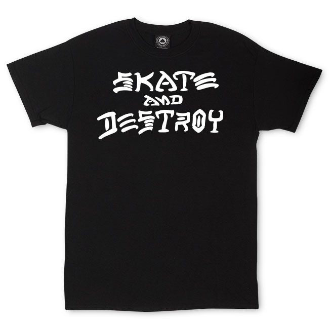 Thrasher Magazine Skateboard Shirt Skate and Destroy Black